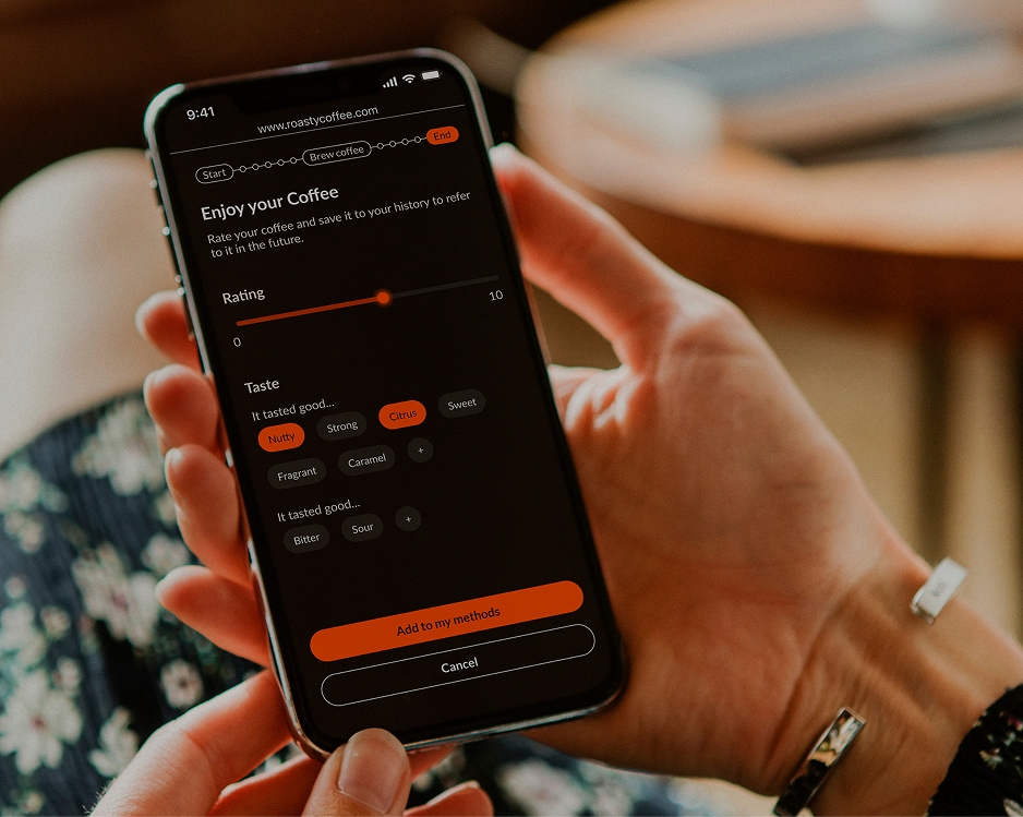 Roasty Coffee app design